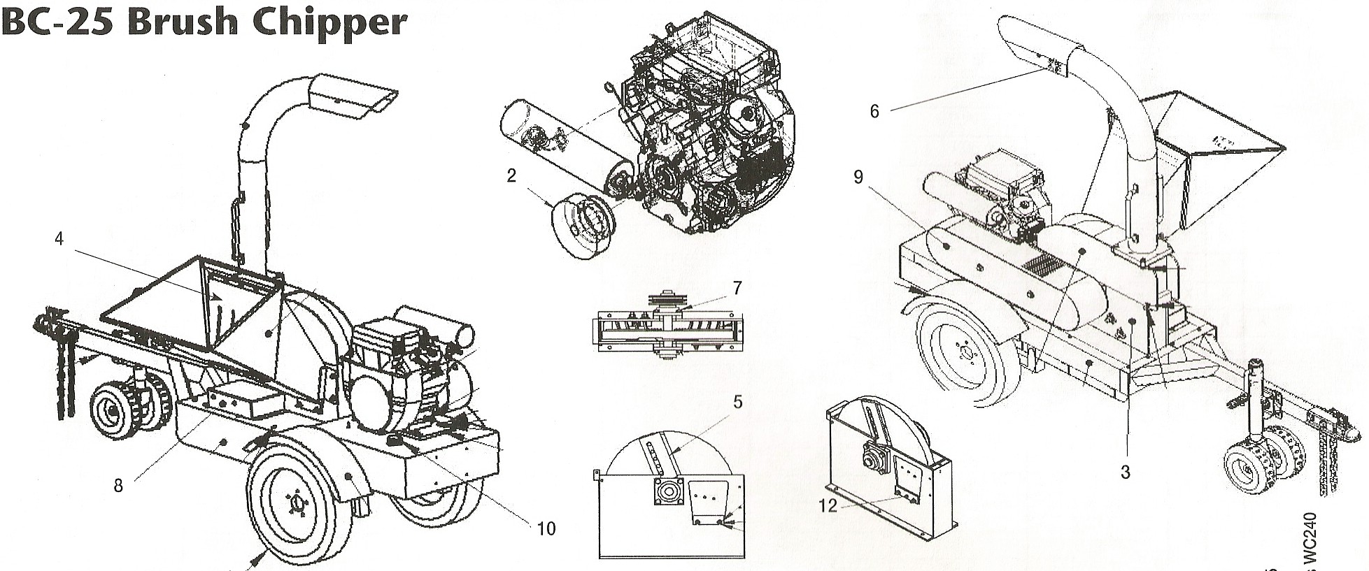 Toro BC-25 Brush Chipper Parts Diagram