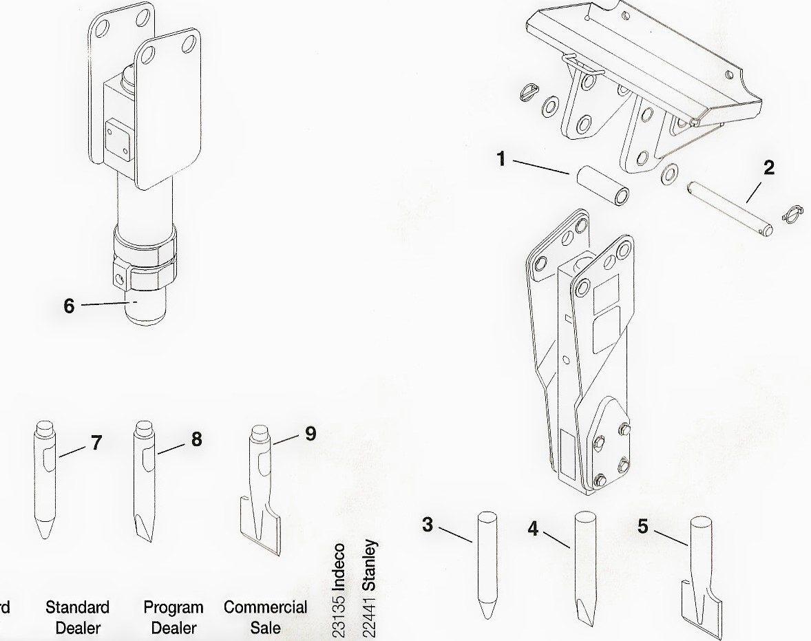 Toro Dingo Vibratory Plow and Concrete Breaker Parts