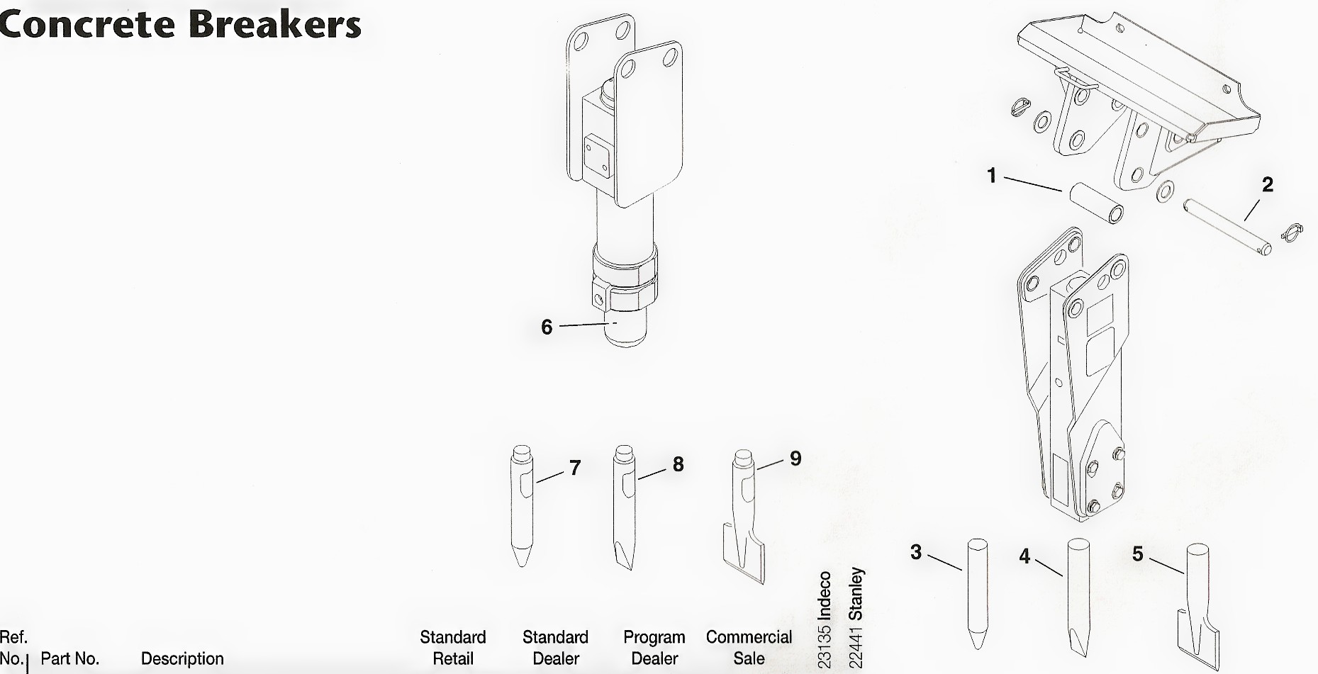 Toro Dingo Concrete Breaker Attachment Parts