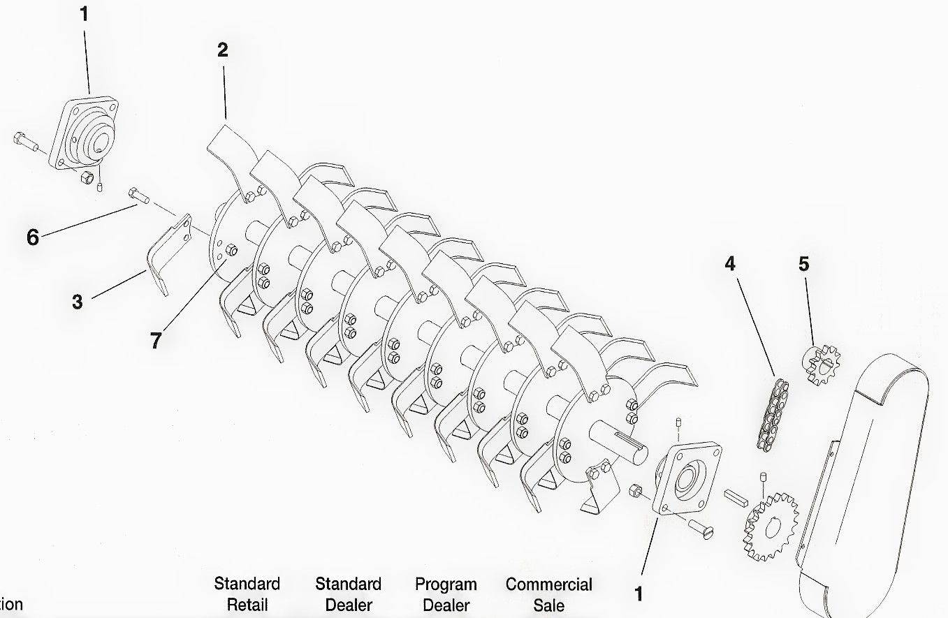 Toro Dingo Tiller Attachment Parts Diagram