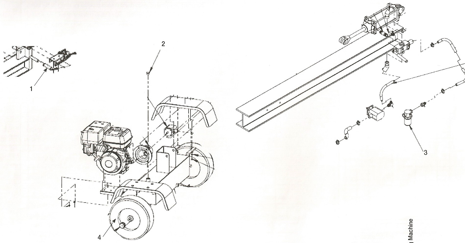 Toro LS-9 Log Splitter and US Praxis LS-9 Log Splitter Parts Diagram