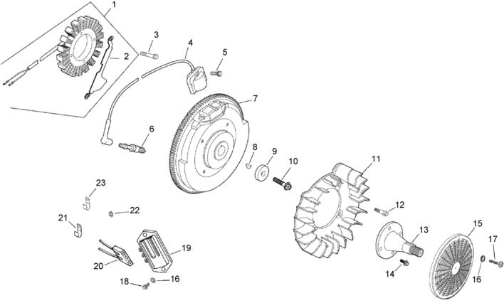 kohler engine electrical parts flywheel