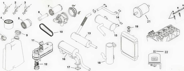 Toro Dingo Engine and Fuel System Parts