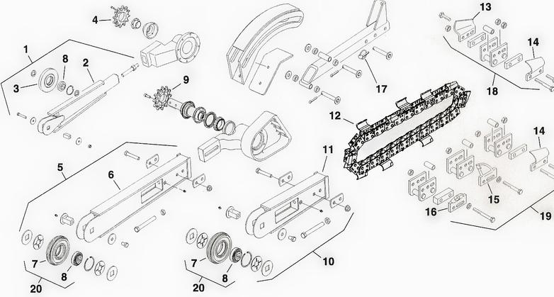 Toro Dingo Trencher Attachment Parts Chain Roller Nose