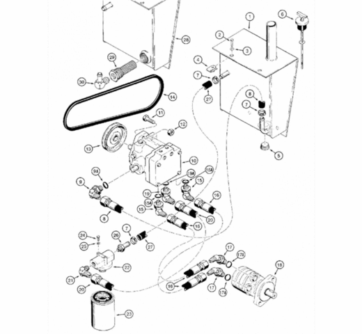 astec rt 60 trencher hydraulic motor pump belt parts lookup