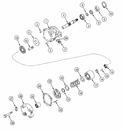 case maxi sneaker hydraulic wheel drive motor