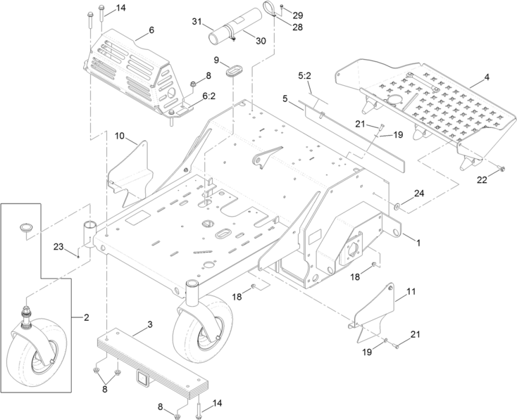 toro ride on aerator parts breakout